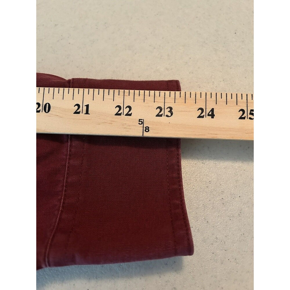 Cabelas Shirt Mens 3XL Red Button Up Flap Pockets Outdoor Thick Heavy - Picture 7 of 8